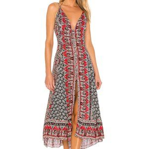 Free People on the bright side maxi dress in black